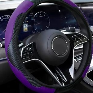 Purple and Black Steering Wheel Cover